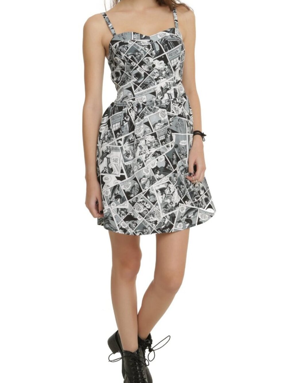 DC Comics Batman Comic Strip Tonal Dress Large